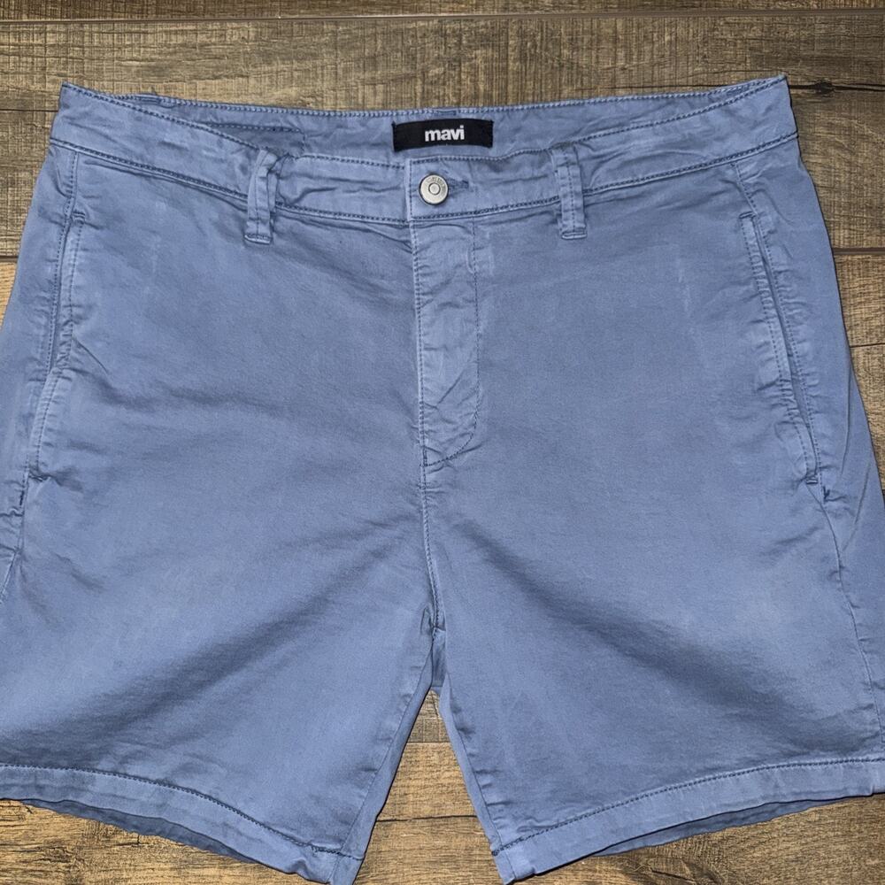 Blue Men’s Mavi Justin Shorts Sz 36W 7L Dusty Blue Preppy Wedding Golf Frat EUC